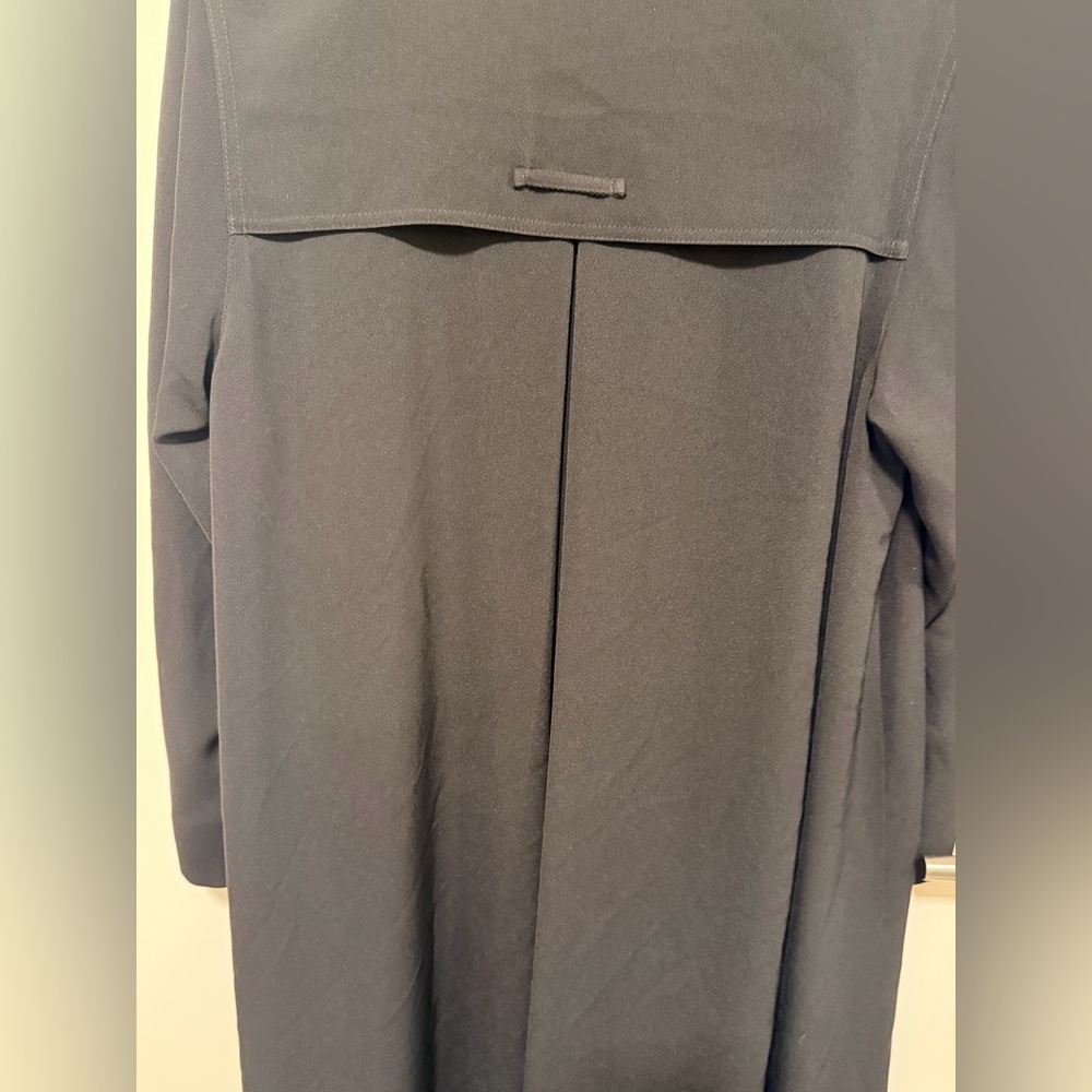 Hilary Radley Classic Black Long Trench Coat - Picture 10 of 11